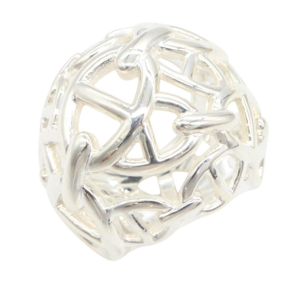 Hermes Chaine d'Ancre EnchainΓ©e TGM Ring - Sterling Silver 925 Women's
